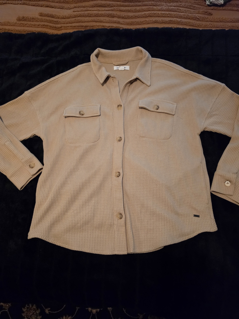 O'Neill Women's Tour Waffle-Knit Button-Up Shacket